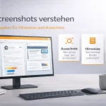 Ratgeber Screenshots verstehen mit Monitor und sichtbaren Hinweisen